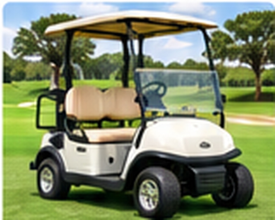 Carro de golf en campo