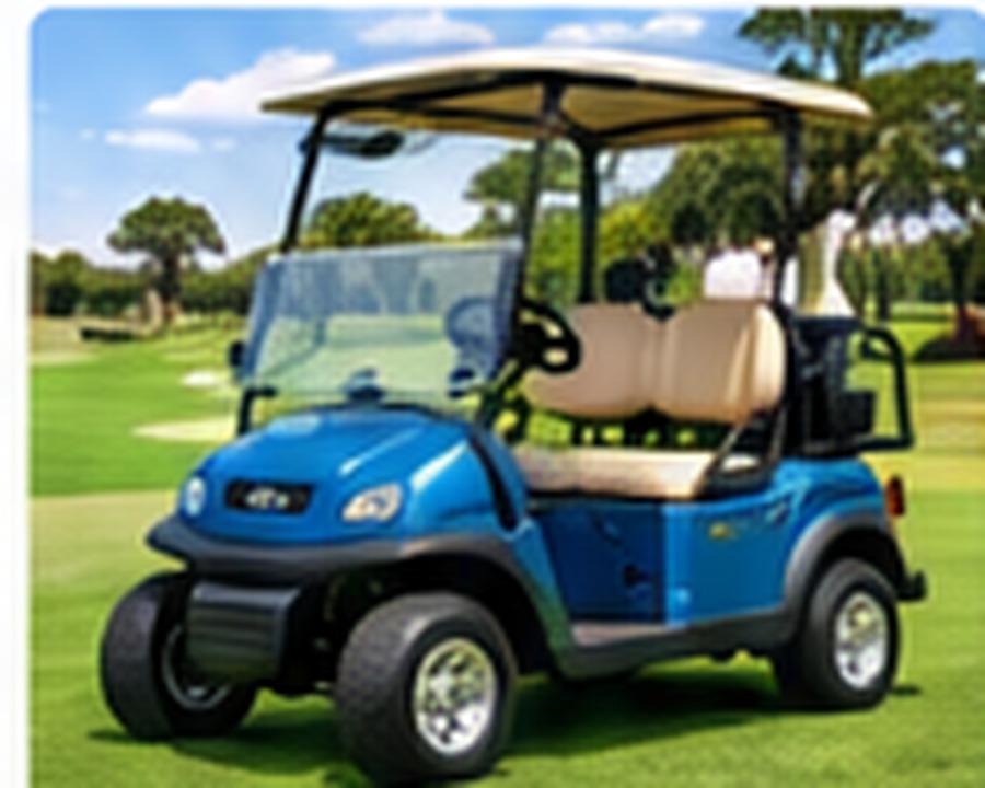 Carro de golf azul