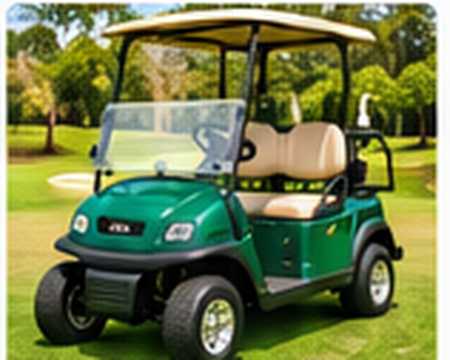Carro de golf verde